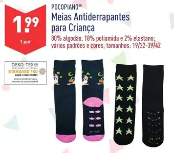 ALDI Pocopiano Meias antiderrapantes para Criança 1/22-39/42 promoção