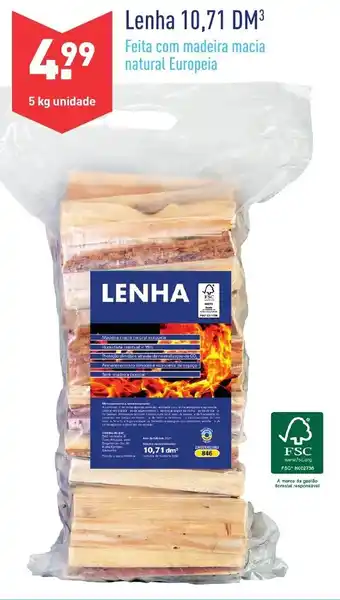 ALDI Lenha 10,71 DM³ 5kg promoção