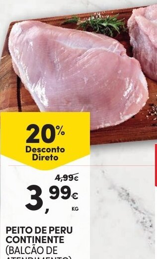 Continente Peito de Peru Continente promoção