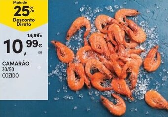 Continente Camarão 30/50 Cozido promoção