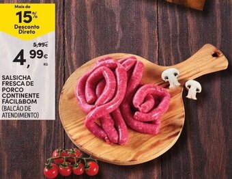 Continente Salsicha Fresca de Porco Continente Facil&Bom promoção
