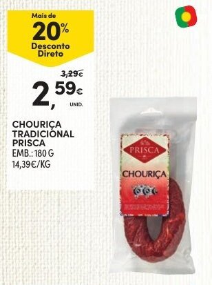 Chouriça Tradicional Prisca 180g