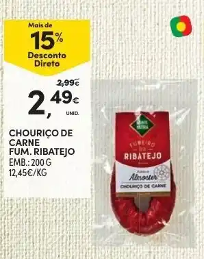 Continente Chouriço de Carne Fum. Ribatejo 200g promoção