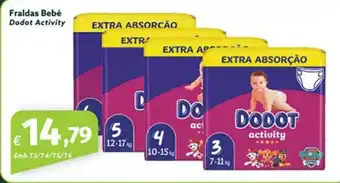 Roque Supermercados Fraldas Bebé Dodot Activity promoção