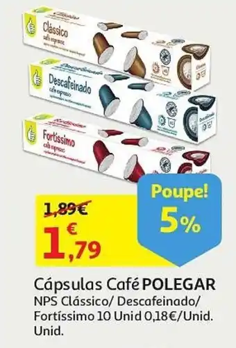 Auchan Cápsulas Café POLEGAR promoção