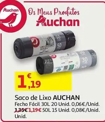 Auchan Saco de Lixo AUCHAN promoção