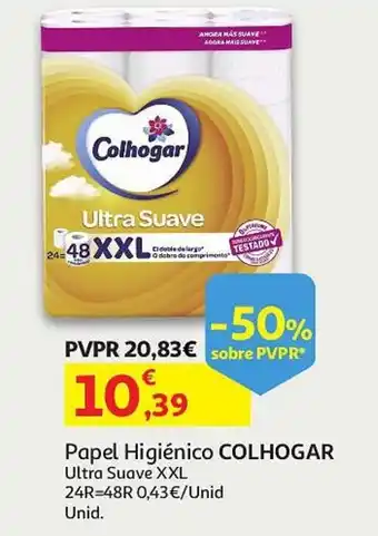 Auchan Papel Higiénico COLHOGAR Ultra Suave XXL promoção