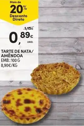 Continente Tarte de Nata/Amêndoa 100g promoção