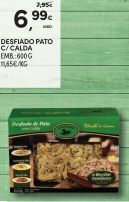 Continente Desfiado Pato C/Calda 600g promoção