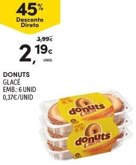 Continente Donuts Glacé 6 Unid promoção