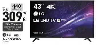 Radio Popular LG LED 43UR73006LA promoção