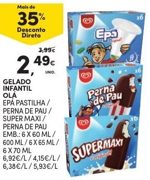Continente Gelado Infantil Olá promoção