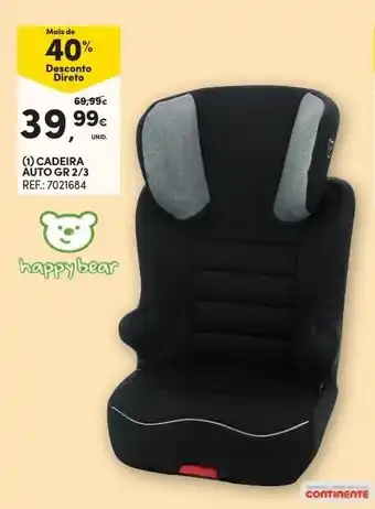 Continente Cadeira Auto Gr 2/3 promoção