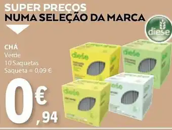 E.Leclerc CHÁ Verde 10 Saquetas promoção