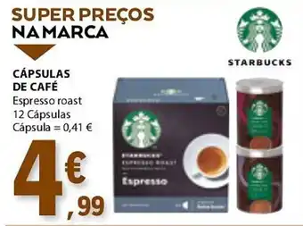 E.Leclerc CÁPSULAS DE CAFÉ Espresso roast 12 Cápsulas promoção
