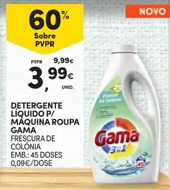 Continente DETERGENTE LÍQUIDO P/ MÁQUINA ROUPA GAMA EMB.: 45 DOSES promoção