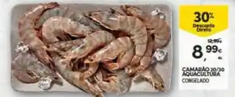 Continente Camarão 20/30 Aquacultura promoção