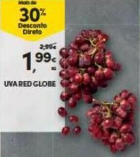 Continente Uva Red Globe promoção