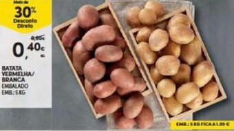 Continente Batata Vermelha/Branca 5kg promoção