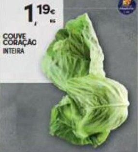 Continente Couve Coração Inteira promoção