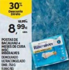 Continente Postas de Bacalhau 4 Meses de Cura MSC Riberalves 750g promoção