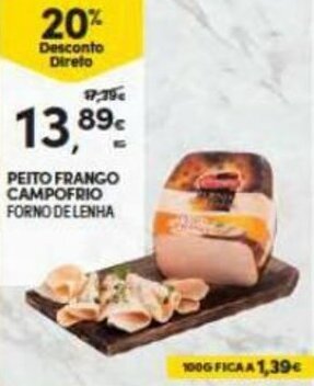 Continente Peito Frango Campofrio promoção