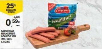 Continente Salsichas Frankfurt Campofrio 140g promoção