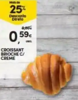 Continente Croissant Brioche C/Creme promoção