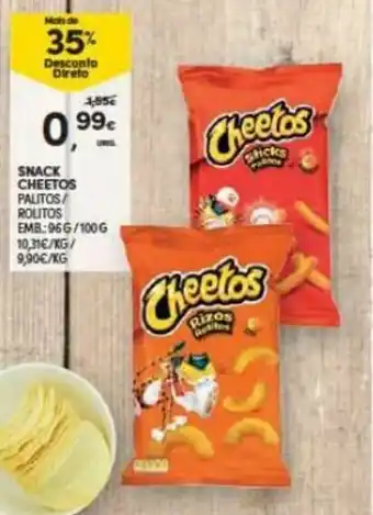 Continente Snack Cheetos 96g/100g promoção