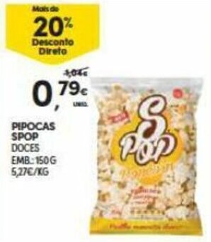 Continente Pipocas Spop 150g promoção