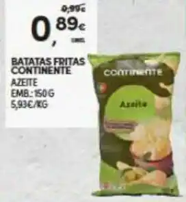Continente Batatas Fritas Continente 150g promoção