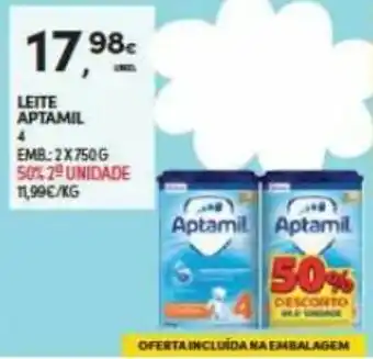 Continente Leite Aptamil 4 2x750g promoção