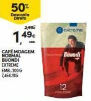 Continente Café Moagem Normal Buondi 200g promoção