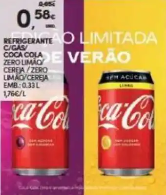 Continente Refrigerante C/Gás Coca-Cola 0,33L promoção