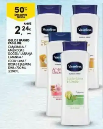 Continente Gel de Banho Vaseline 700ml promoção