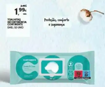 Continente Toalhitas Incontinencia Continente 50 unid promoção