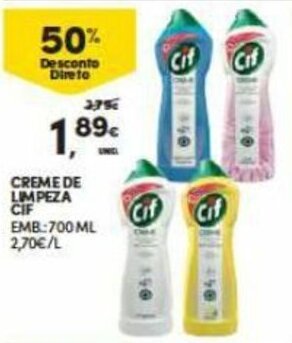 Continente Creme de Limpeza CIF 700ml promoção