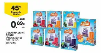 Continente Gelatina Light Condi 2x15g promoção