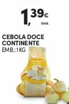Continente Cebola Doce Continente 1kg promoção