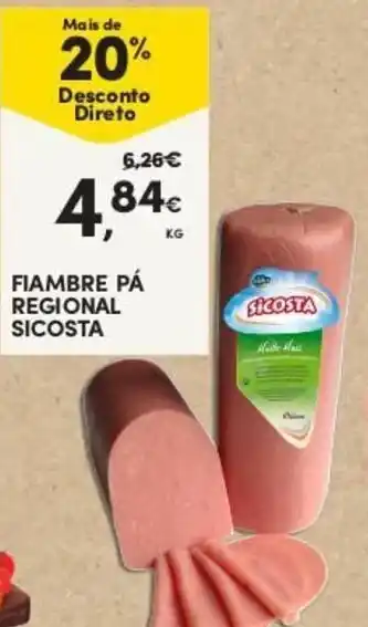 Continente Fiambre Pá Regional Sicosta promoção