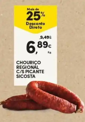 Continente Chouriço Regional C/S Picante Sicosta promoção