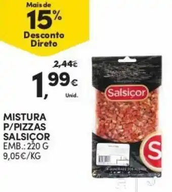 Continente Mistura P/Pizzas Salsiçor 220g promoção