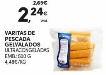 Continente Varitas de Pescada Gelvalados 500g promoção
