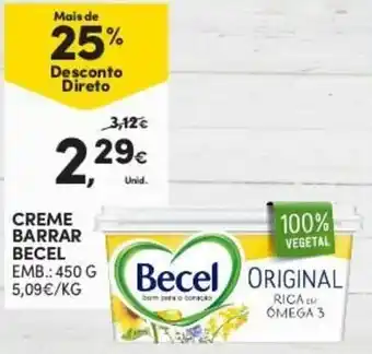 Continente Creme Barrar Becel 450g promoção