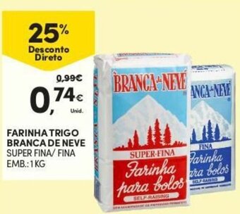 Continente Farinha Trigo Branca de Neve 1kg promoção