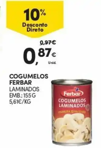 Continente Cogumelos Ferbar 155g promoção