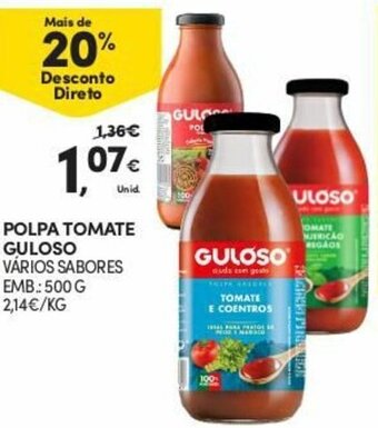 Continente Polpa Tomate Guloso 500g promoção
