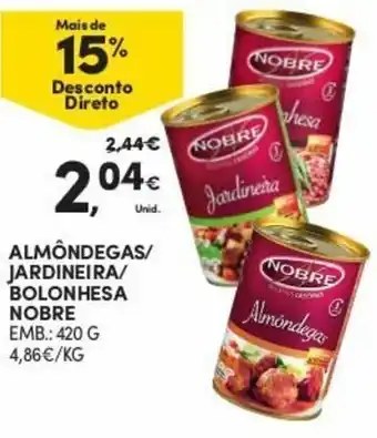 Continente Almôndegas/Jardineira/Bolonhesa Nobre 420g promoção