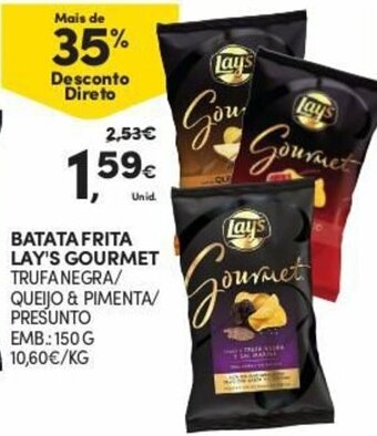 Continente Batata Frita Lay's Gourmet 150g promoção