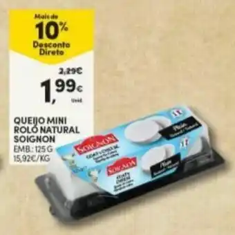 Queijo Mini Rolo Natural Soignon 125g